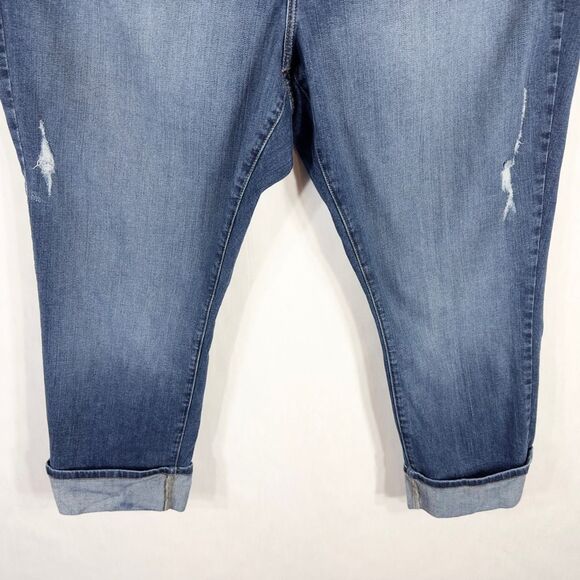 NYDJ Not Your Daughters Jeans Plus Size 22W Capri Crop Distressed High Rise 1444 - Picture 4 of 13